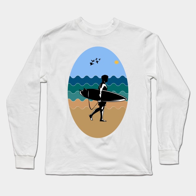 Summer and high surfing Long Sleeve T-Shirt by walidhamza